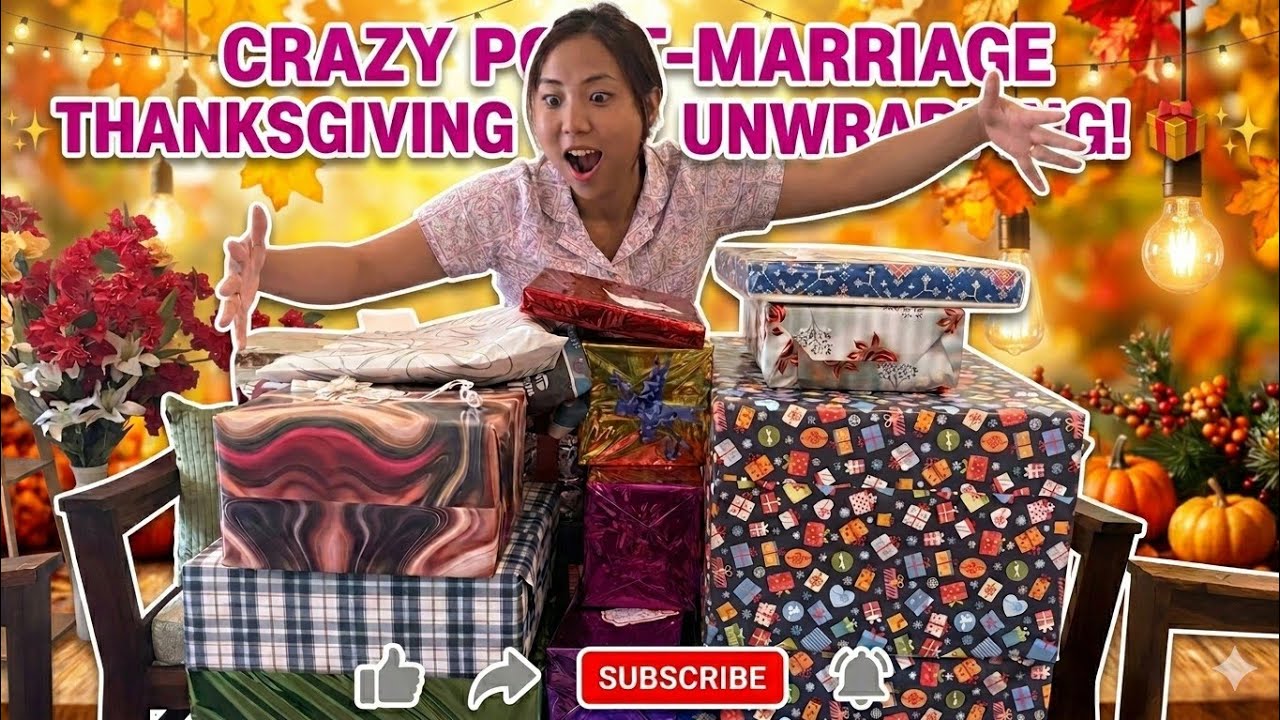 MASSIVE Post-Wedding Thanksgiving Gift Unboxing! 🎁😱 (What Did We Get?!)