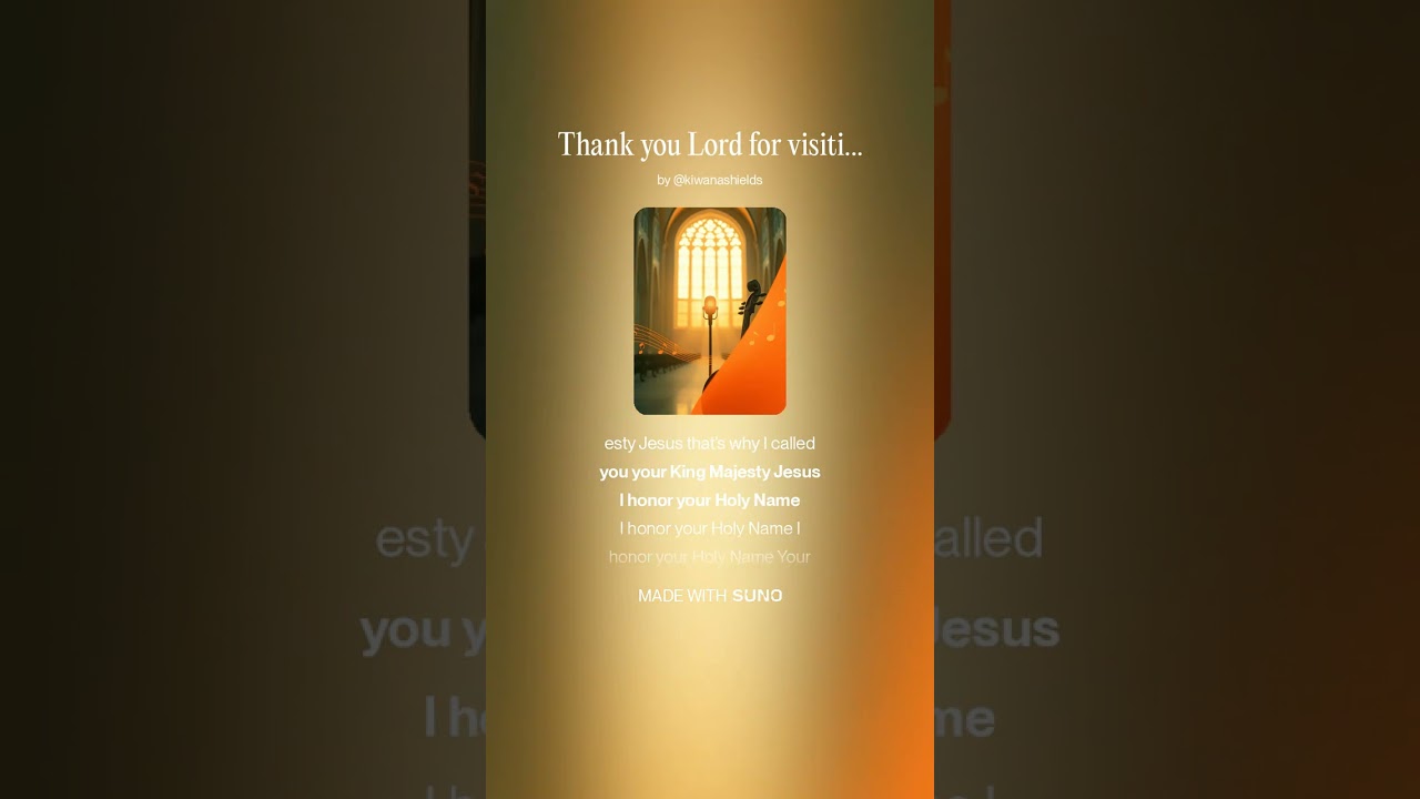 Thank You Lord For Visiting Me 