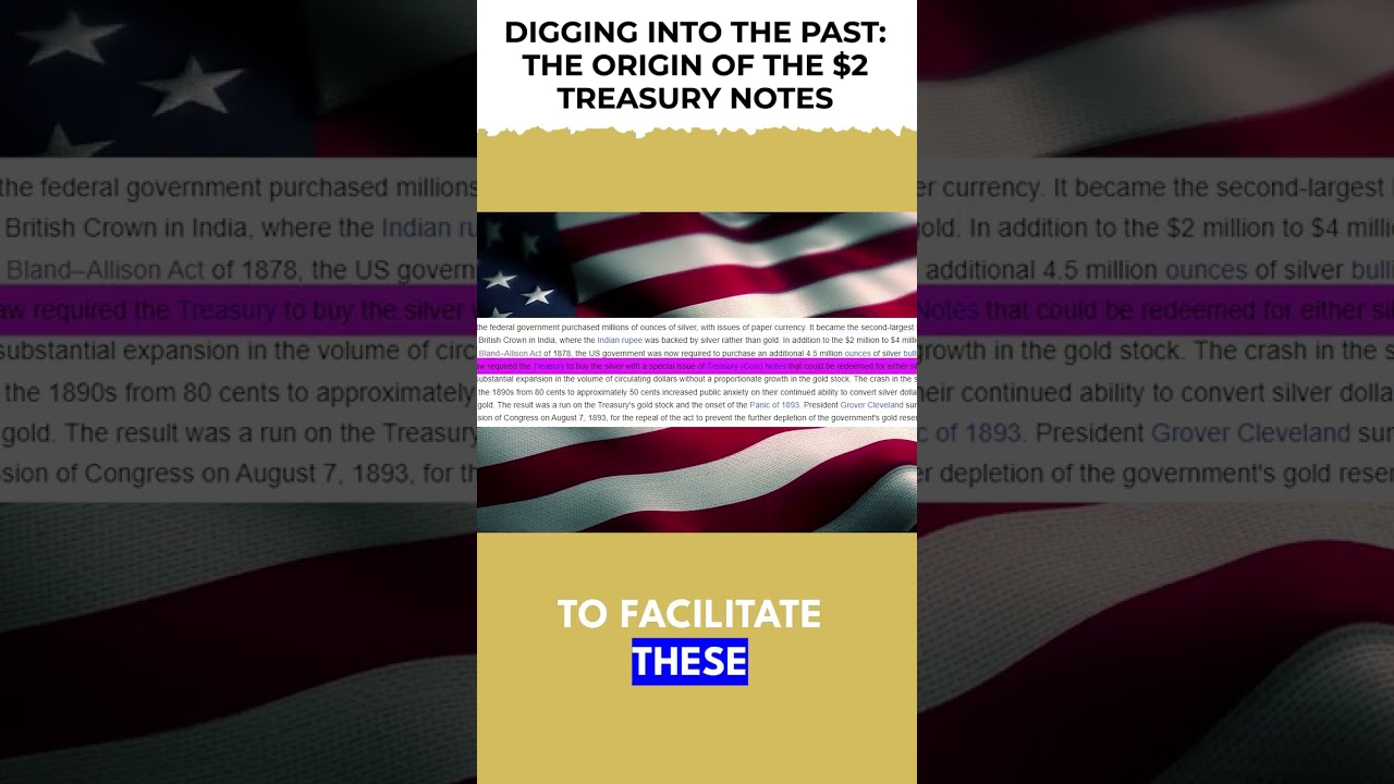 U.S. Currency's Past: The Origin of the $2 Treasury Coin Notes
