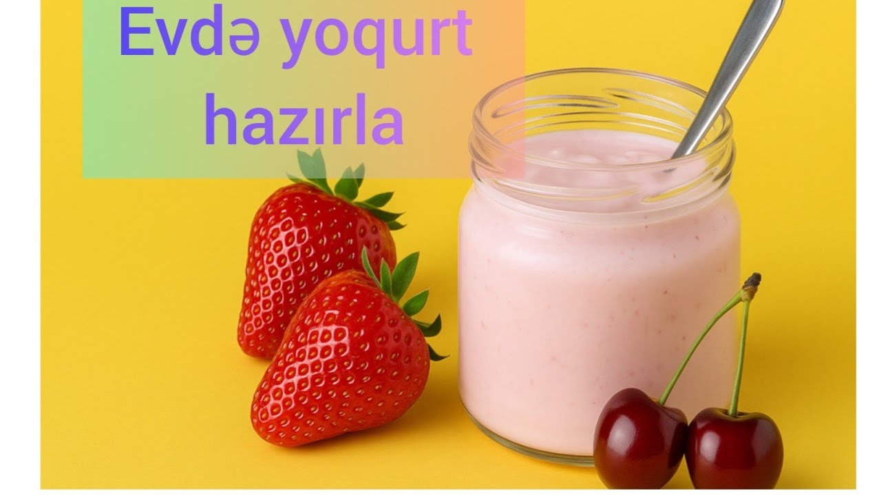 Marketə getmədən, 2 meyvə ilə ev yoqurtu hazırla! #cookingwithumid #cooking #yogurt