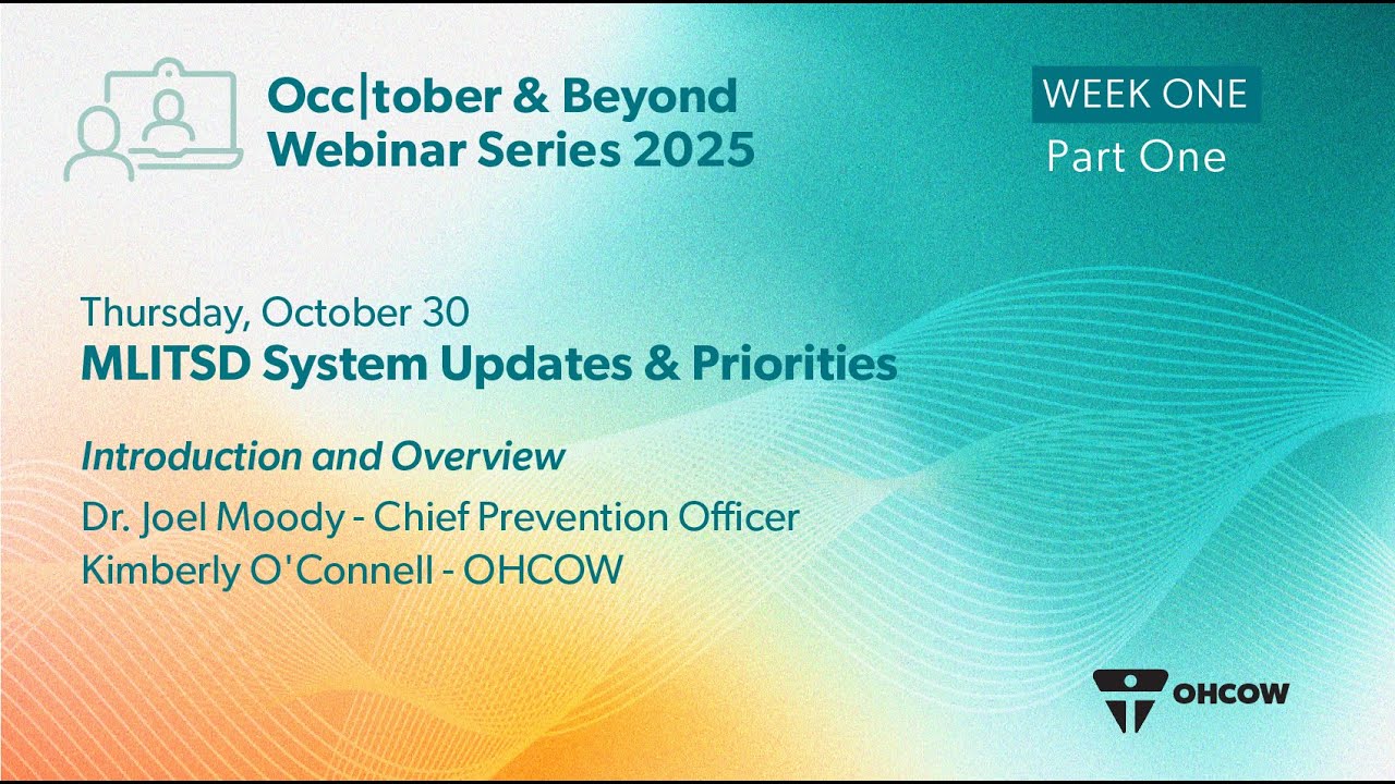 Occ|tober Week 1: MLITSD System Updates & Priorities