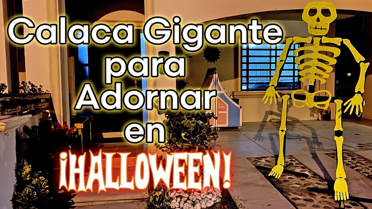 Como Hacer un ESQUELETO GIGANTE para Adornar en HALLOWEEN O DIA DE MUERTOS 💀☠🧛🏻‍♂️