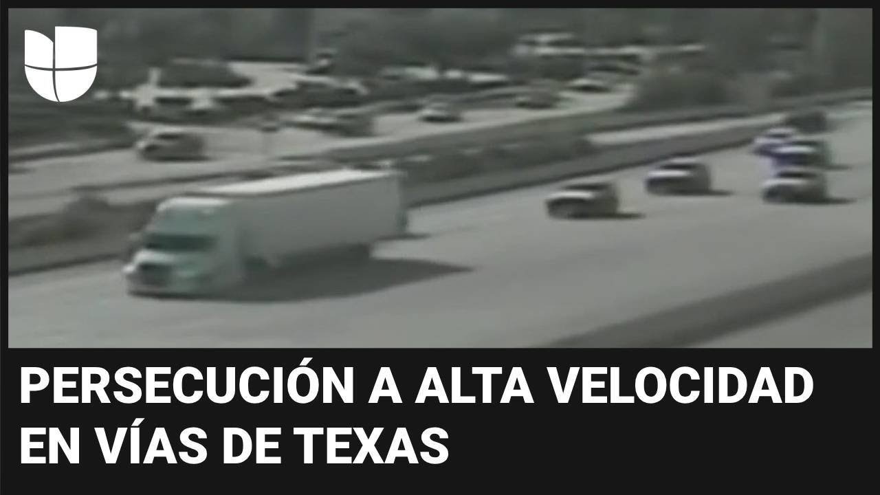 En video: La persecución policíal a un camión de carga sospechoso en Texas