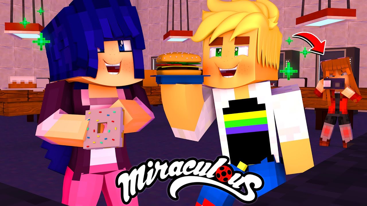 Minecraft: MARINETTE ENSINA ADRIEN A COZINHAR (Ep.55)- MIRACULOUS AS AVENTURAS DE LADYBUG E CAT NOIR
