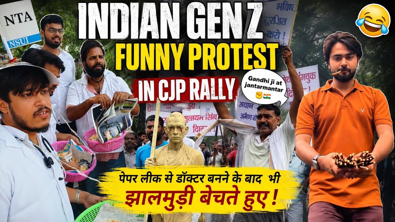 India gen z protest funny moments capture in camera | CJP protest funny moments 🤣