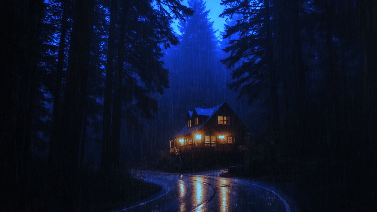 Cozy Sounds of Rain│Dark Night Storm│White Noise│Relaxing
