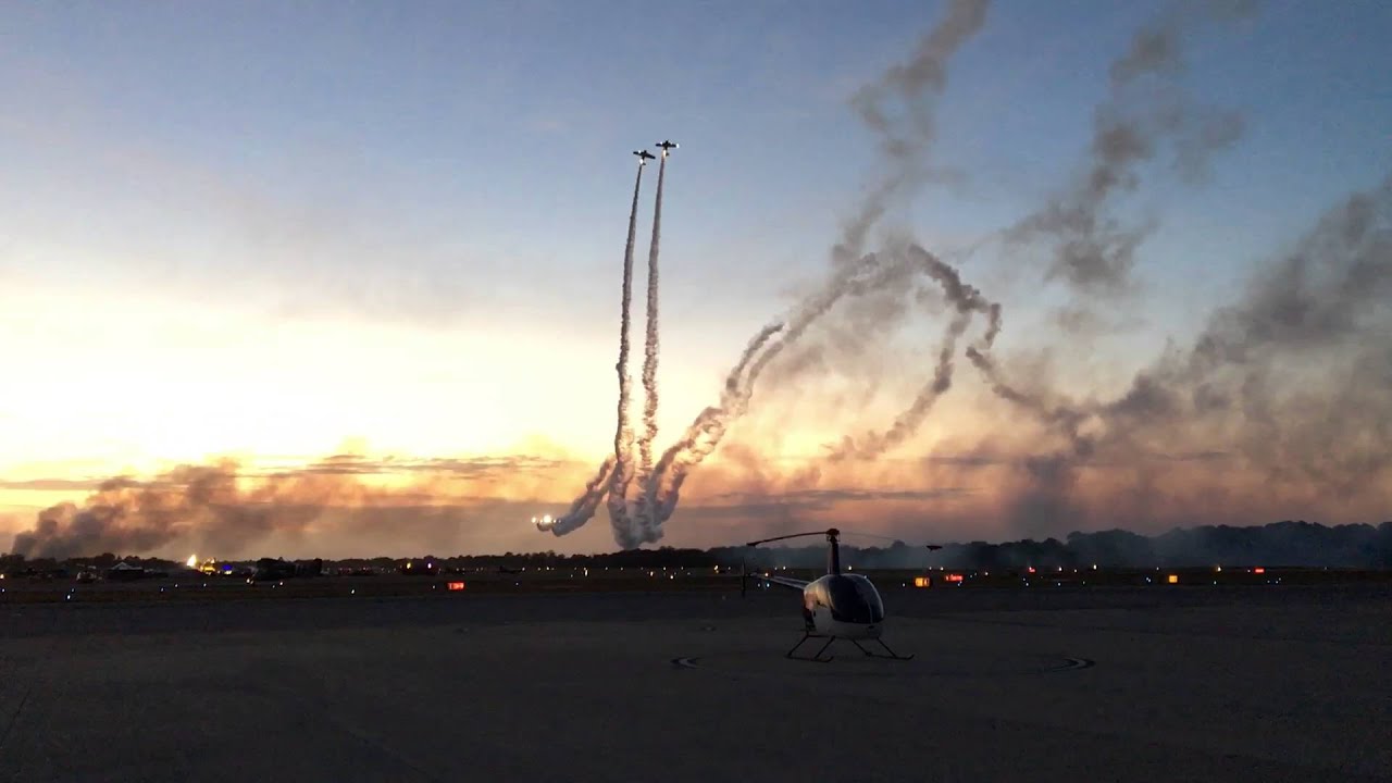 Aeroshell Aerobatic Team Twilight Show