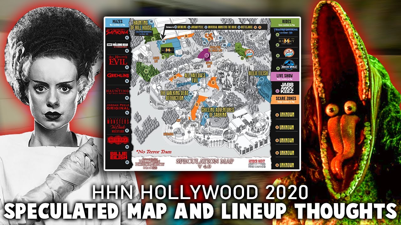 HHN 2020 Hollywood SPECULATED Map Thoughts and what could be Scrapped Already