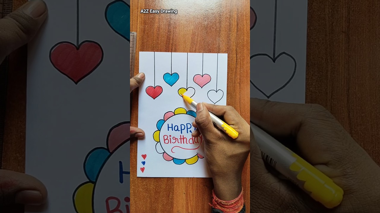 Happy Birthday Greeting Card / Birthday Card Making #shorts #birthdaycard