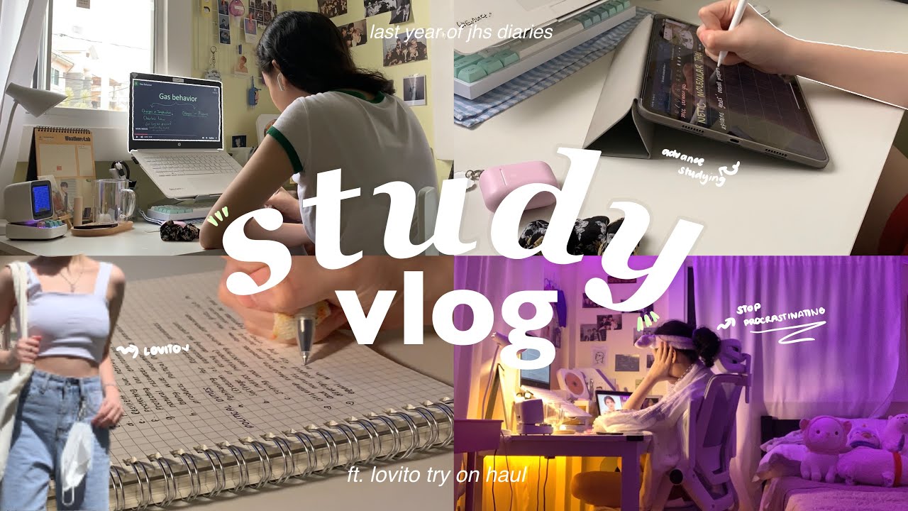 study vlog 📚 a week before the start of 4th qtr, finishing requirements, lovito shopee haul 🌷