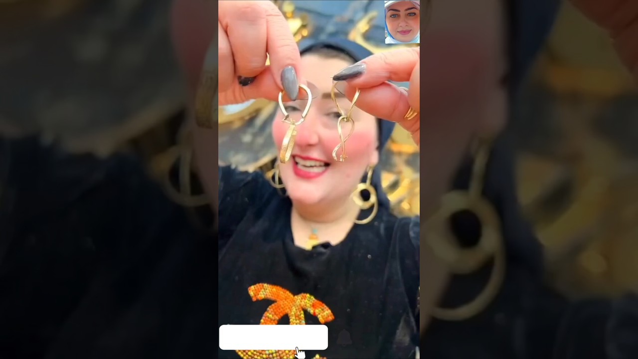 حلقان ذهب عيار 18 تجنن عند أميرة الذهب 💥