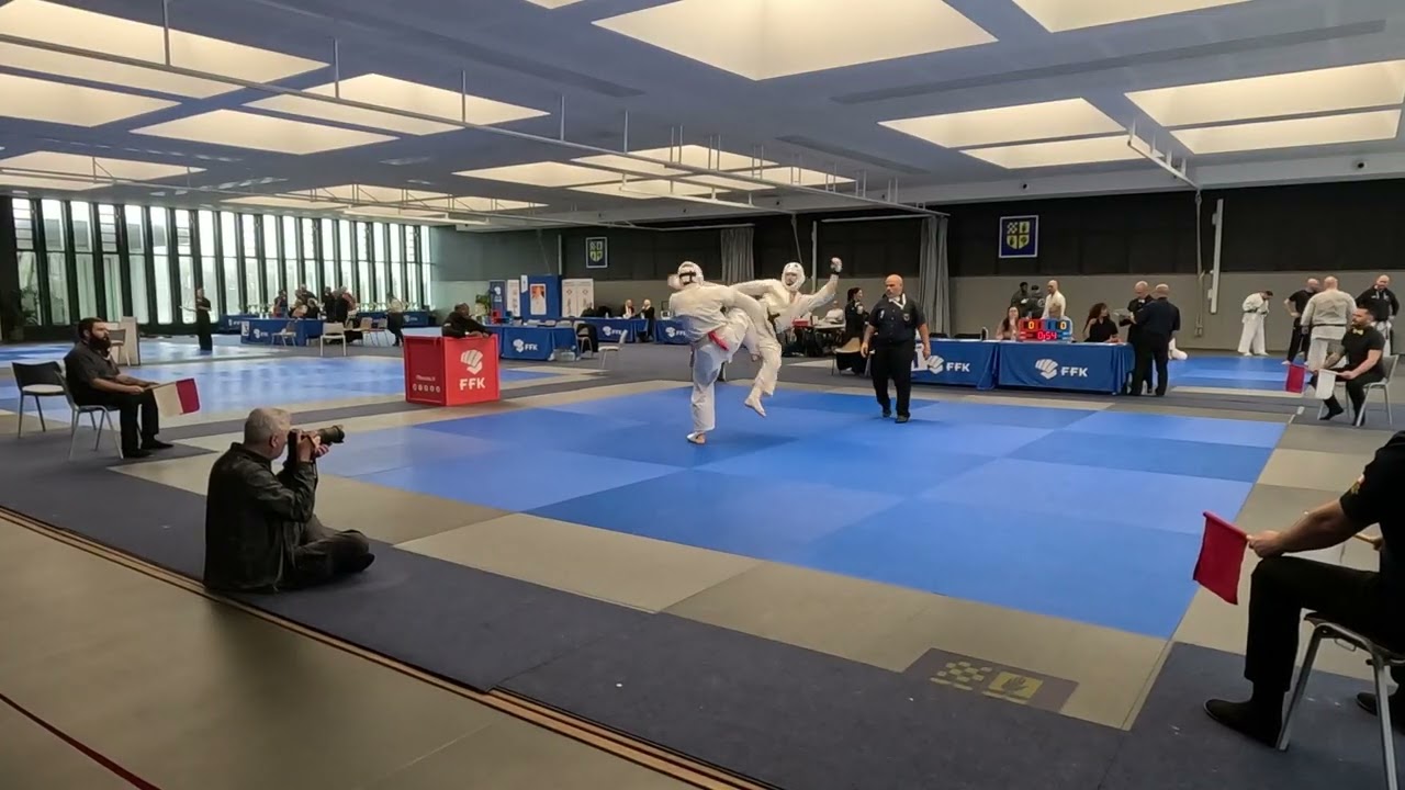 Coupe de France 2026. Veteran 1 +85kg. Niko en rouge. Boubou en coach.