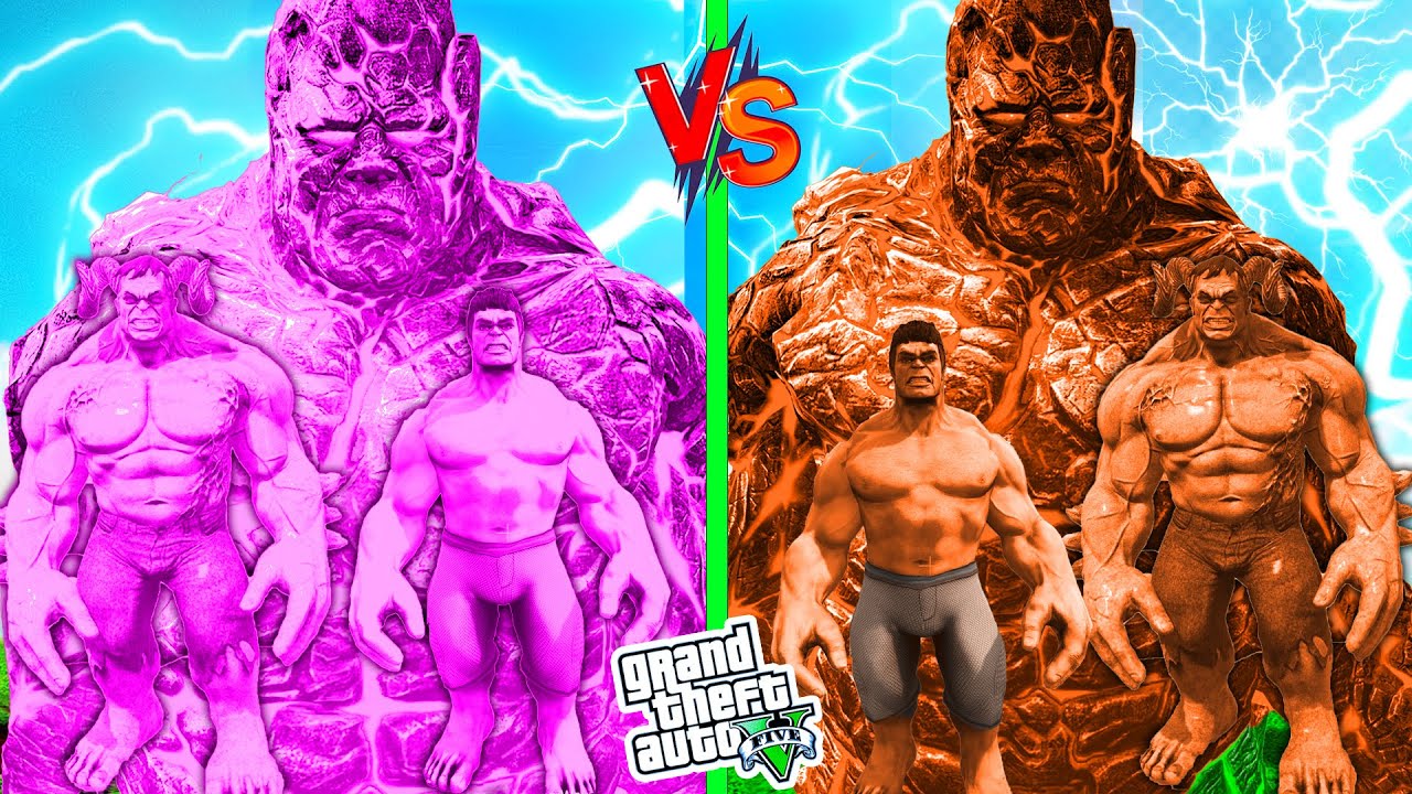 SHINCHAN Growing BIGGEST PINK & ORANGE HULK FAMILY in GTA 5!