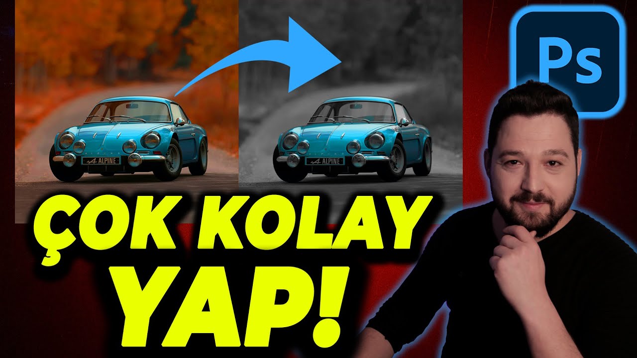 PHOTOSHOP DERSLERİ - PHOTOSHOPTA BÖLGESEL RENKLENDİRME - ( BÖLGESEL SİYAH BEYAZ YAPMA )