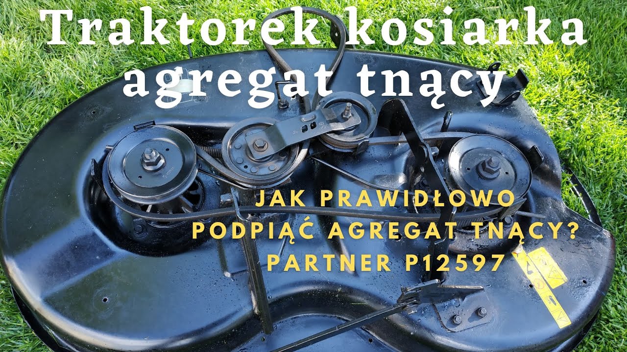 Jak założyć agregat tnący w traktorku kosiarce Montaż kosiska traktorek kosiarka | Traktorek Partner