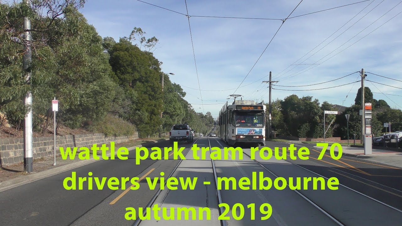 4K Tram Route 70 Wattle Park in Autumn 2019 - Melbourne Tram Drivers View