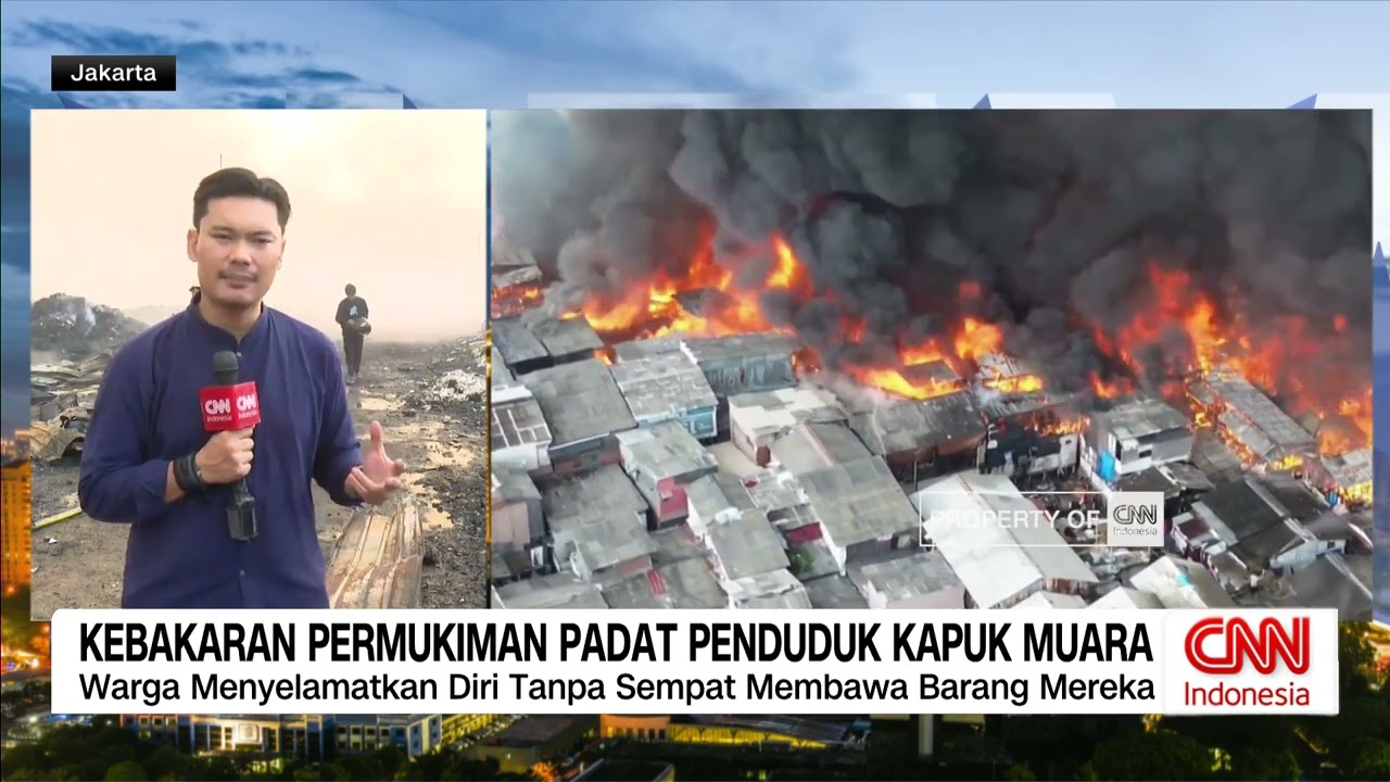 Kebakaran Pemukiman Padat Penduduk Kapuk Muara, Api Cepat Merambat
