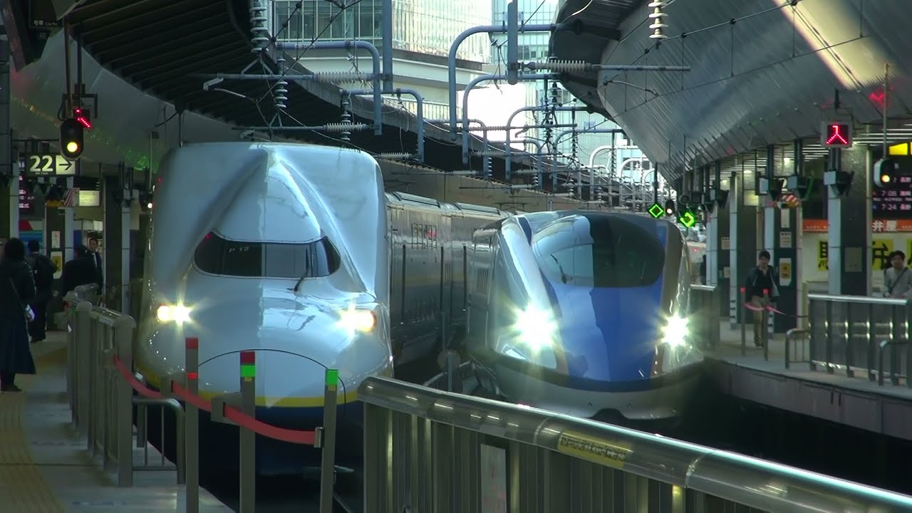 JR東日本 朝の東京駅 新幹線 東海道・北陸・上越・東北 N700・W7・E2・E3・E4・E5・E6・E7系 発車 6時台 2015 .3
