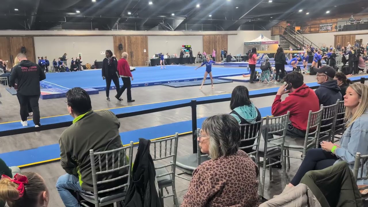 A gymnastics meet,✨✨Got 2 place 9.375,Floor.