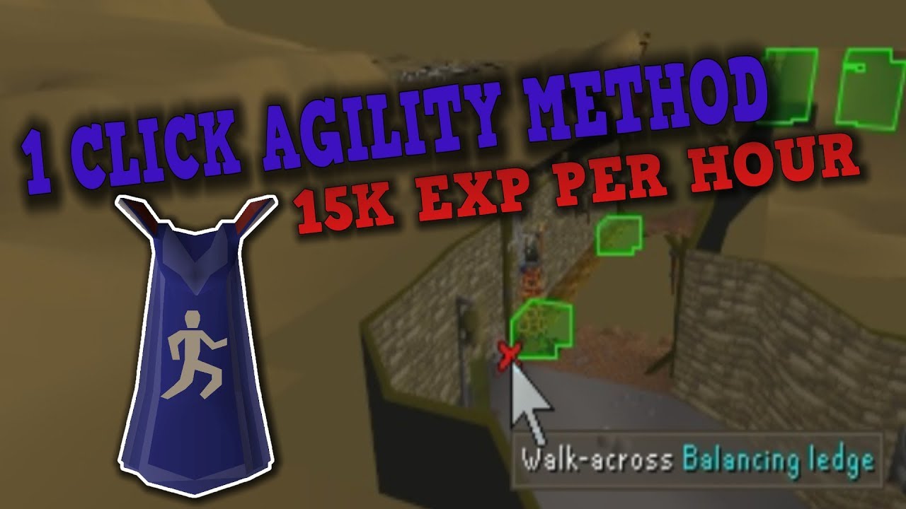 Oldschool RuneScape: 1 Click Agility Method | SEMI AFK (15K EXP PER HOUR)