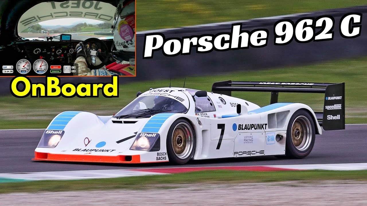 1990 Joest Racing Porsche 962C Group C Le Mans Car - Ralf Kelleners OnBoard at Mugello Classic