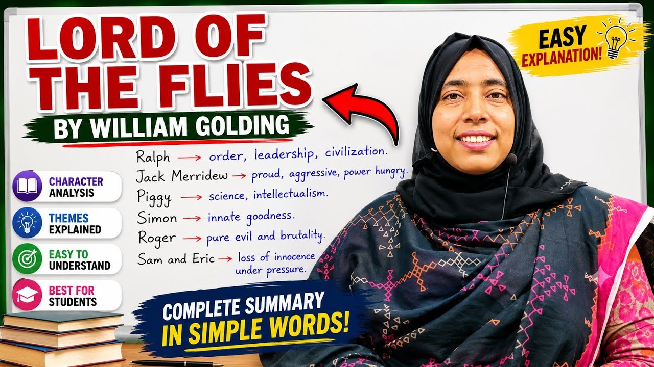 Lord of the Flies in Bangla | William Golding | summary | Rafia Ma'am |