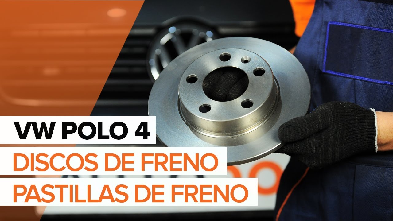Cómo cambiar Discos de freno traseros y Pastillas de Freno traseras en VW POLO 4