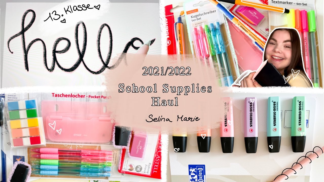 School Supplies Haul 🎓 I BACK TO SCHOOL 2021 📚 I Selina Marie 💗