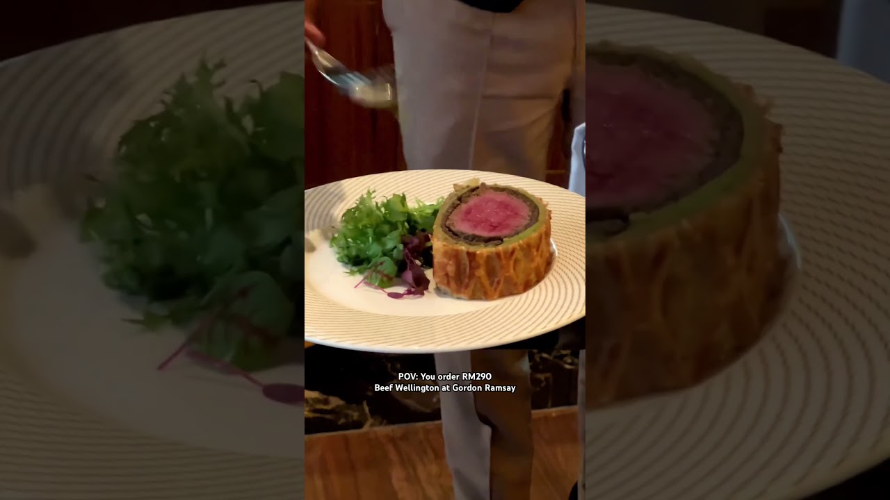 POV: You order RM290 Beef Wellington at Gordon Ramsay Sunway Resort. Comes with mash & salad #foodie