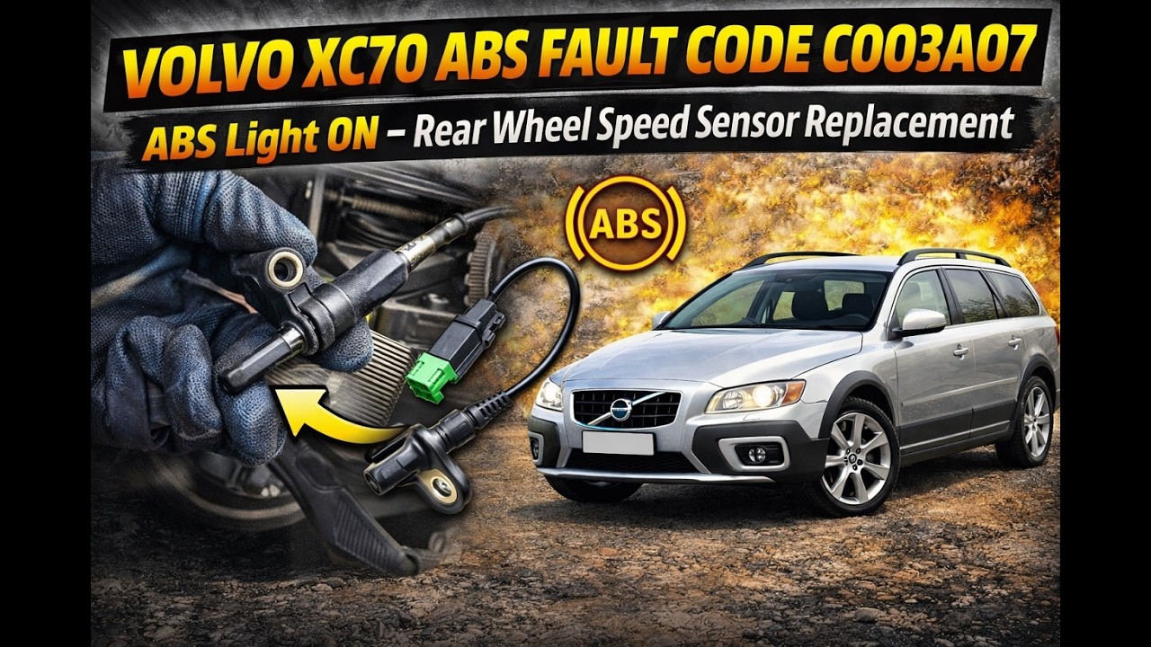 Volvo XC70 код неисправности C003A07 код неисправности ABS на заднем колесе замена датчика ABS