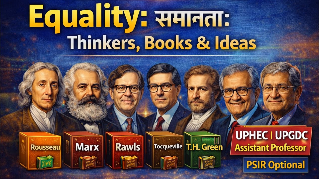Equality : Rousseau, Marx, Rawls, Tocqueville, Green, Amartya Sen | Political Theory | UPHEC UPGDC
