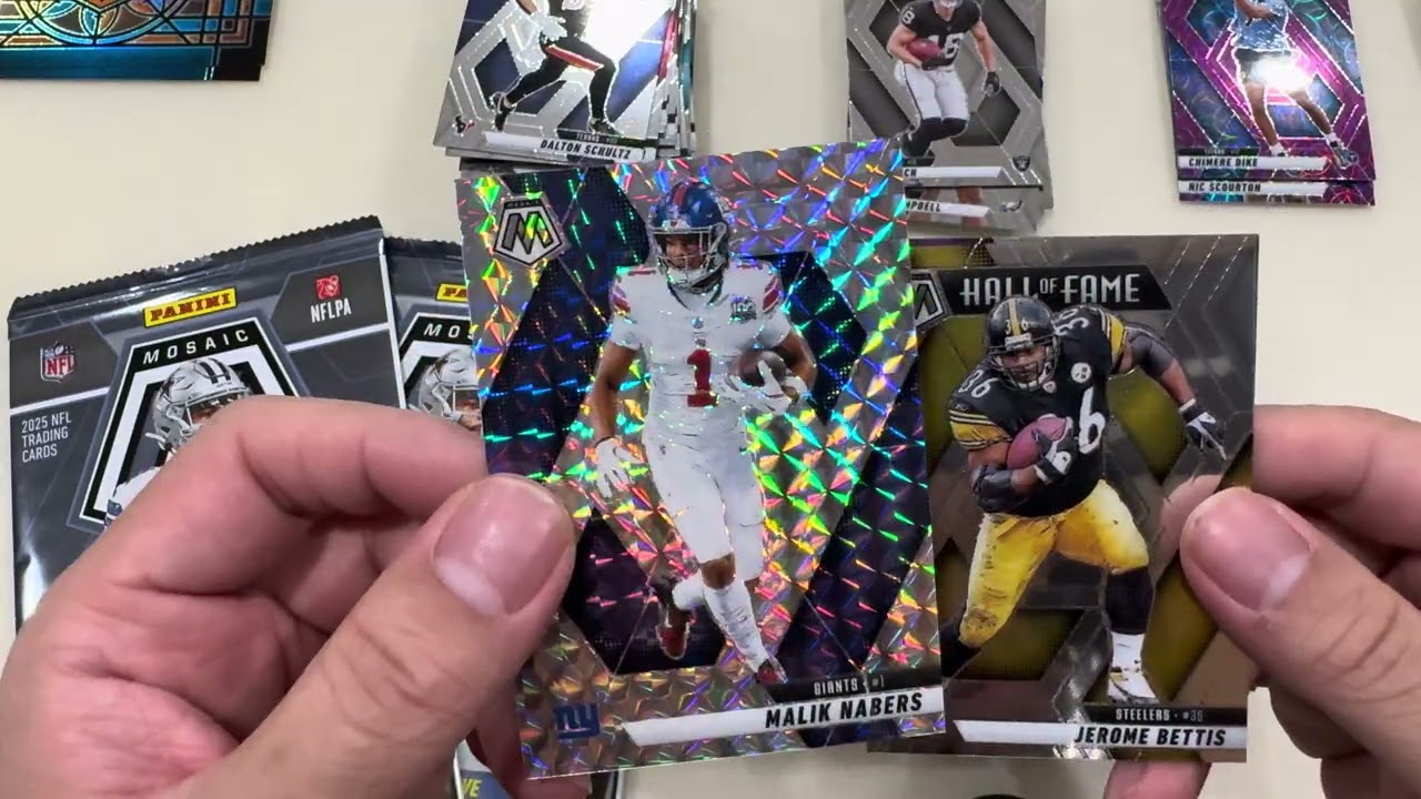RIPPING 4 2025 Panini Mosaic Football Costco Super Box… INSANE Oversized Hits?! 🔥