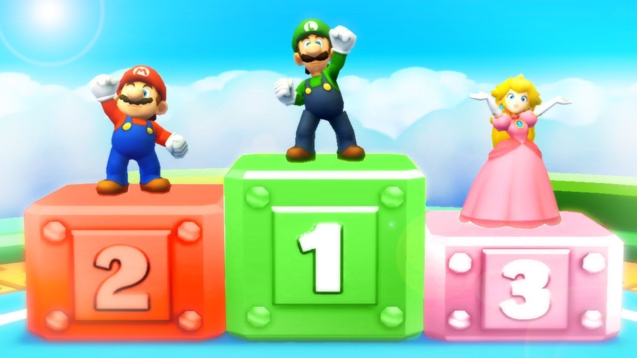 Mario Party Star Rush MiniGames Mario Vs Luigi Vs Peach Vs Rosalina (Master Cpu)