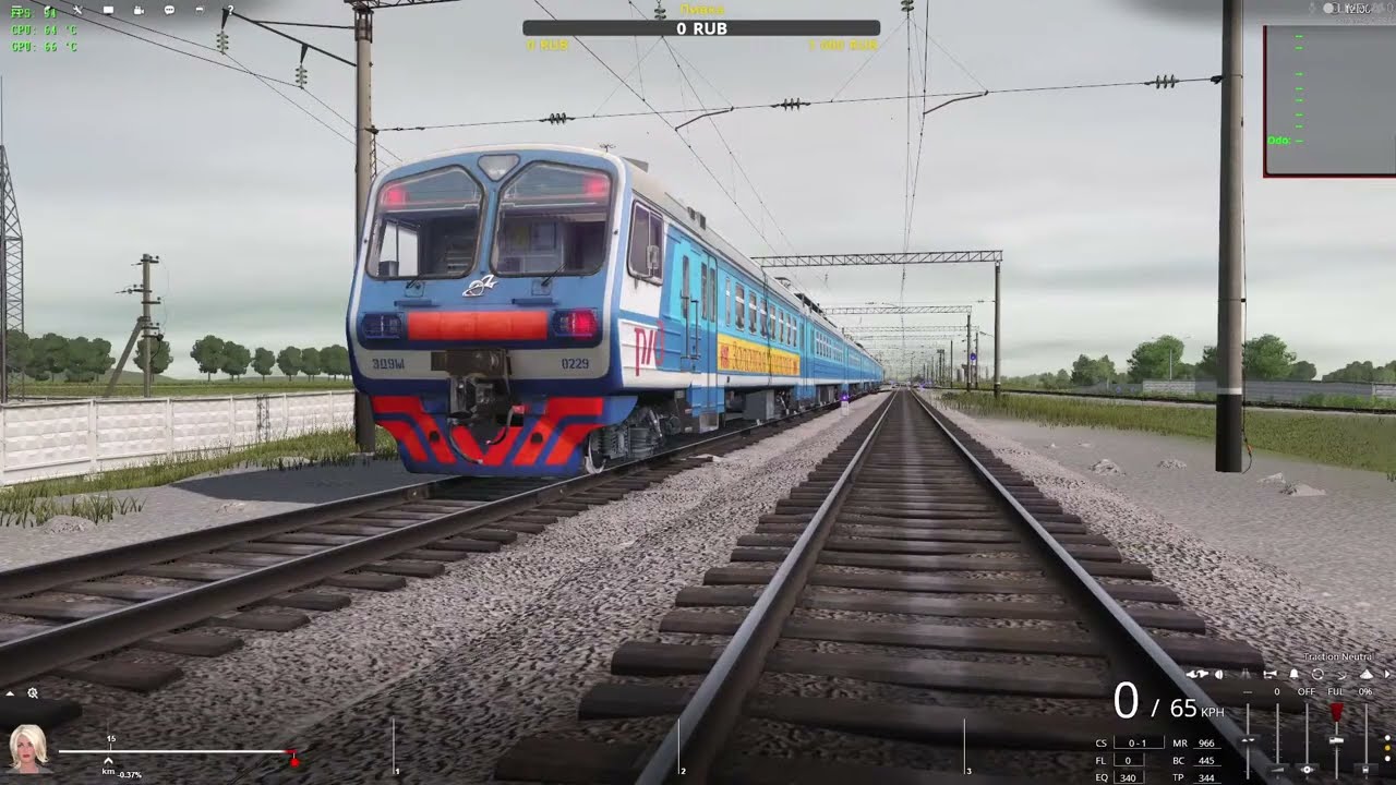 Trainz Railroad Simulator 2022 электричка до Магнитогорска