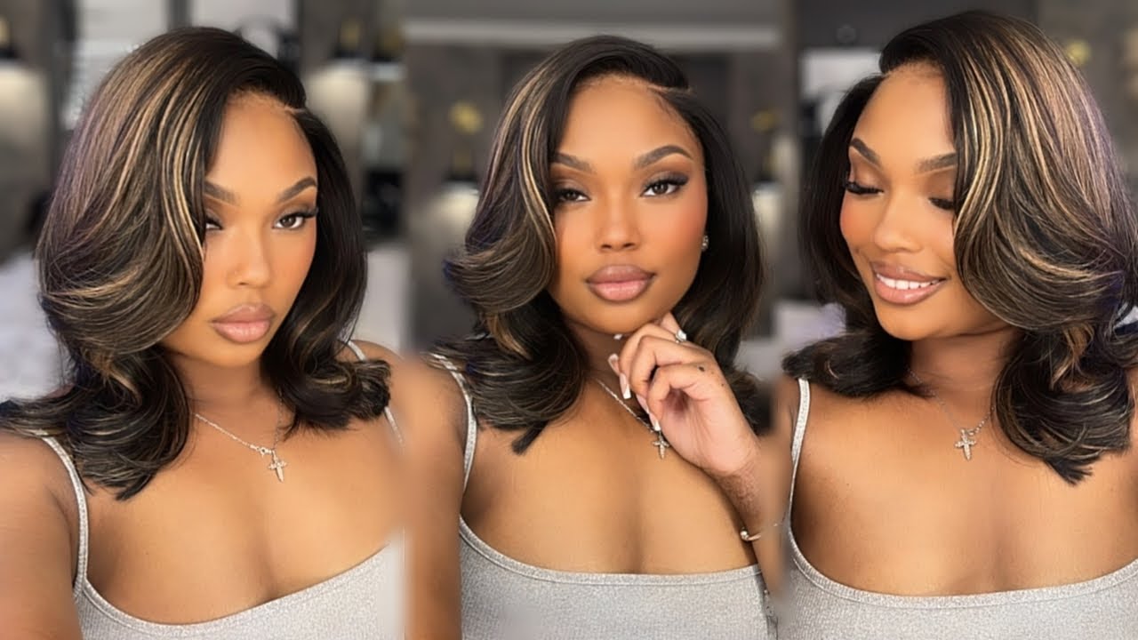 SUMMER HIGHLIGHTED BLOWOUT BOB CLOSURE QUICKWEAVE | EMPIRE PACK HAIR|  MS.TIERAAMBER