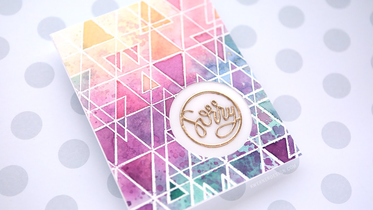 Emboss Resist & Multilayered Watercoloring with Distress Inks