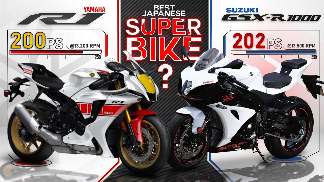 2022 Yamaha R1 vs Suzuki GSX-R1000 ┃ Japanese Superbike Spec Comparison