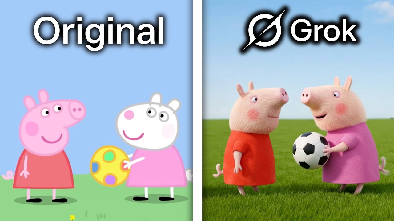 Grok Remakes Iconic Scenes From Peppa Pig