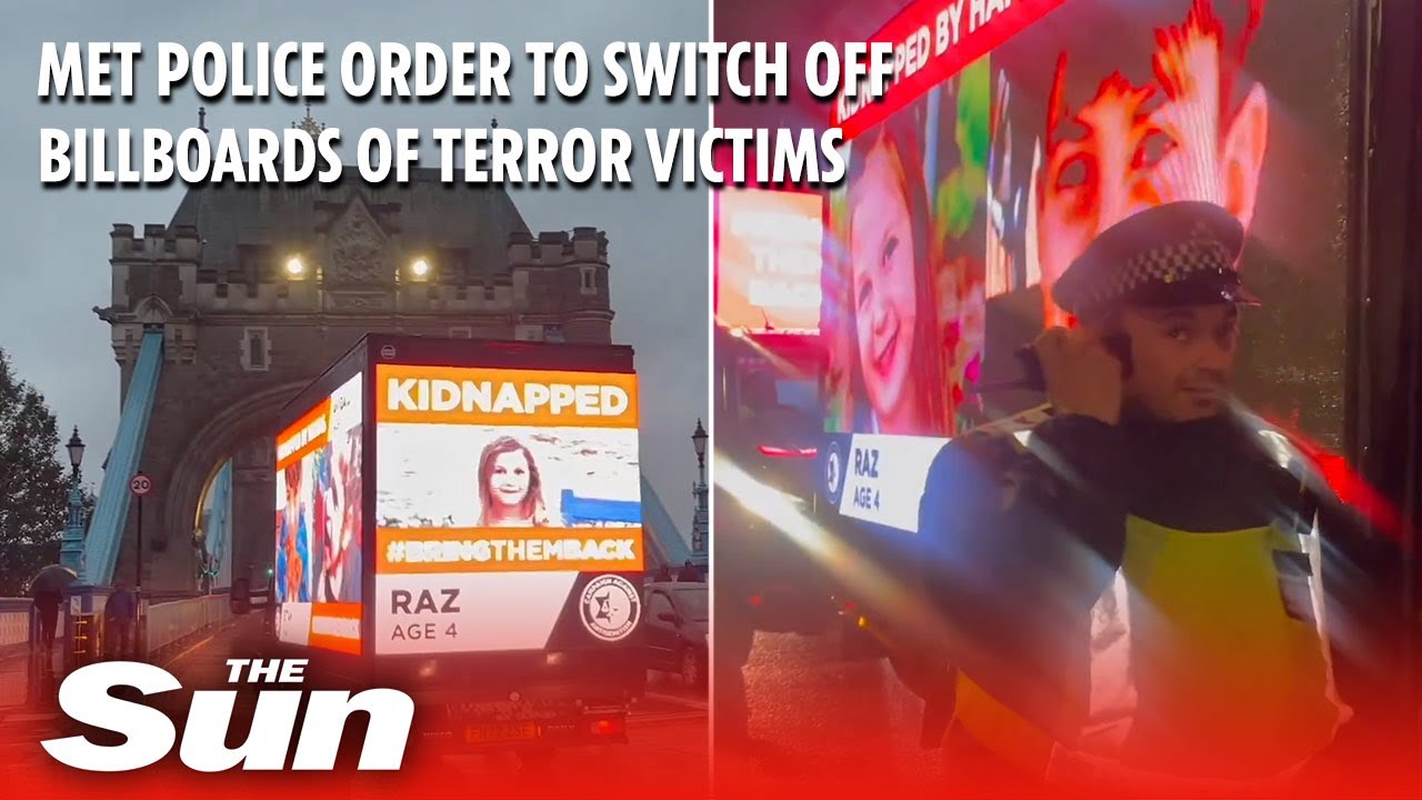 Met Police order Jewish charity to switch off billboards of kids kidnapped by Hamas
