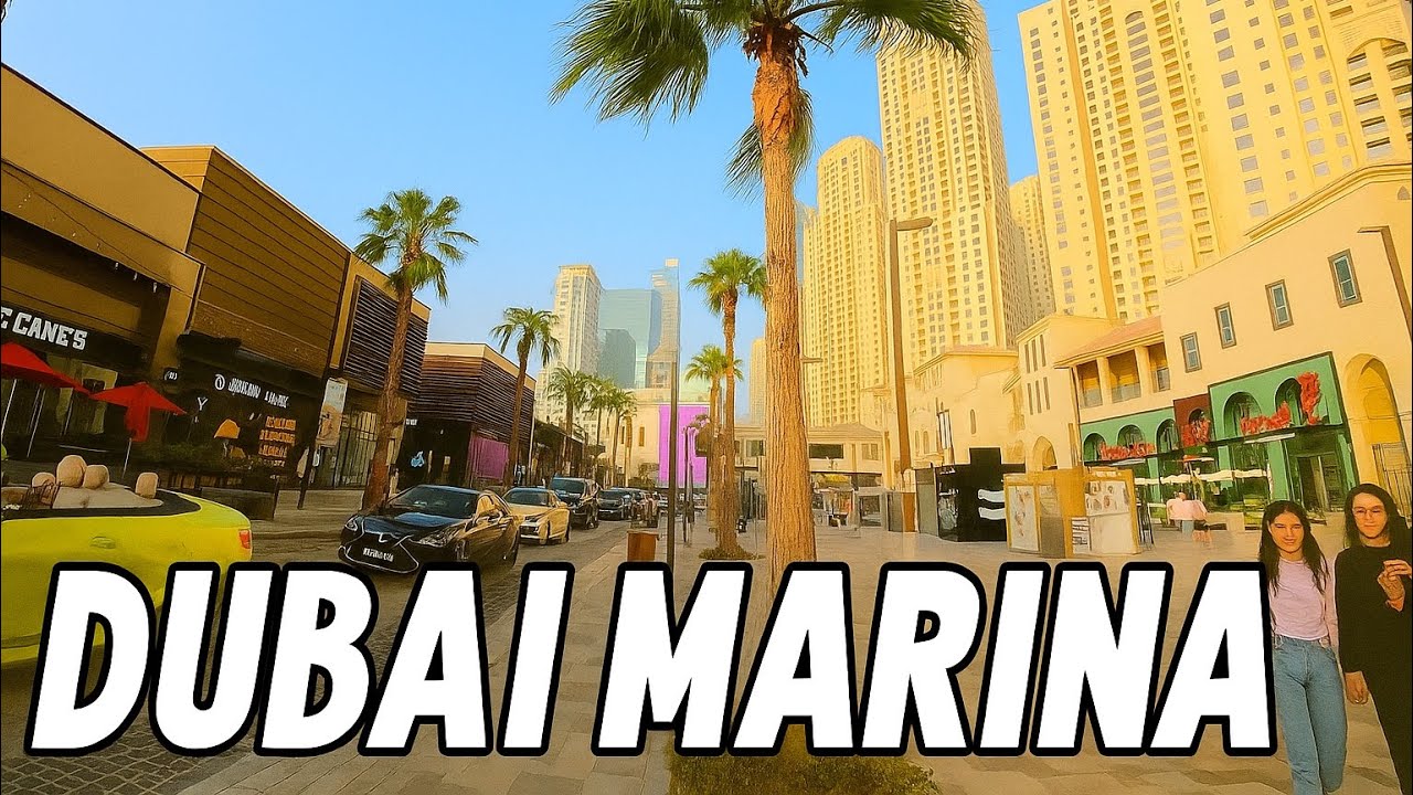 Dubai Marina Walk Day Tour | Beautiful Waterfront in Daylight | Global Work Tours