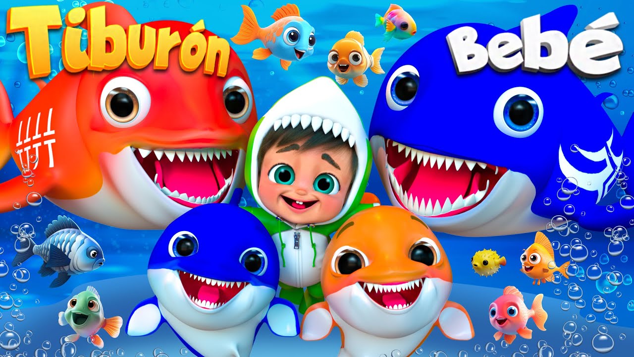La Canci&oacute;n del Tibur&oacute;n Beb&eacute; | canciones infantiles y rimas infantiles  @SuperLucaEspanol