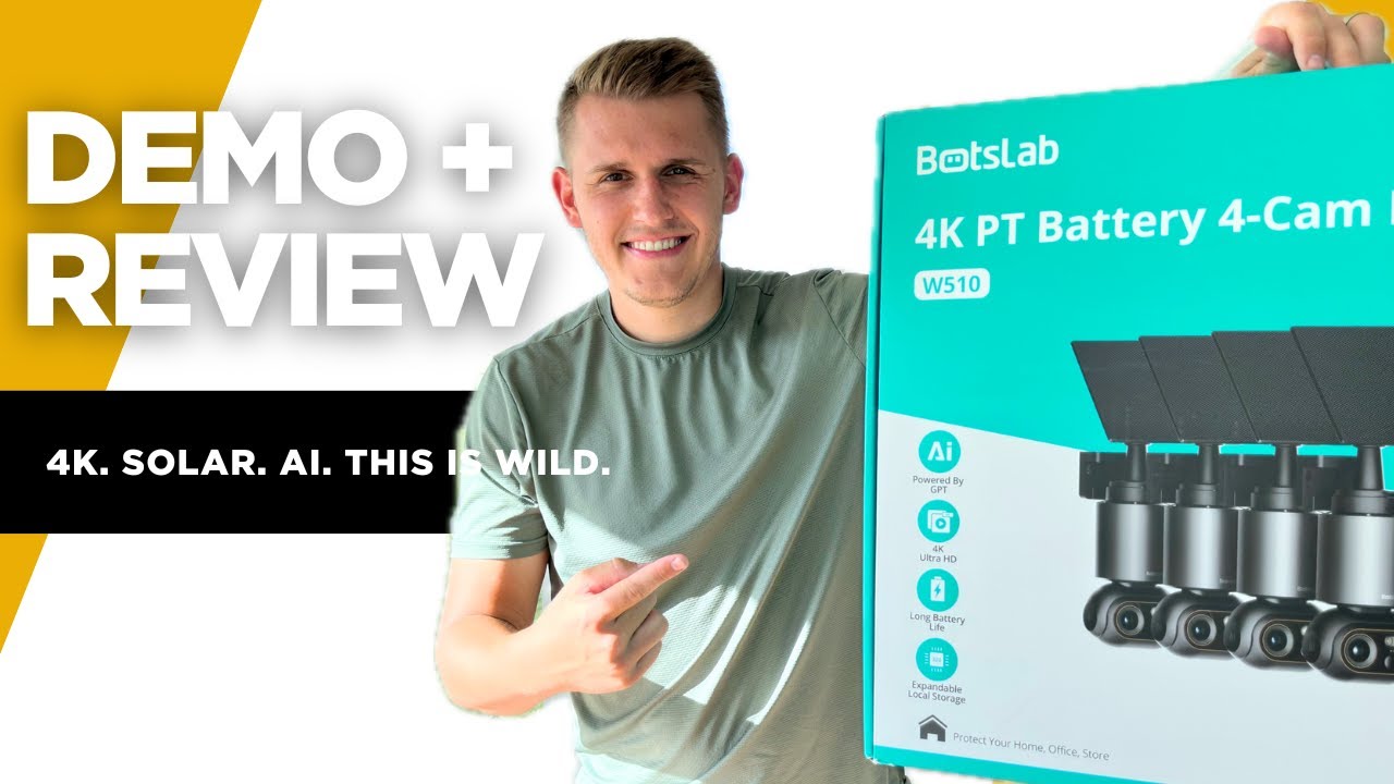4K Solar Security Cam With No Monthly Fees?! | Botslab W510 (4-Cam) Full Review + Install
