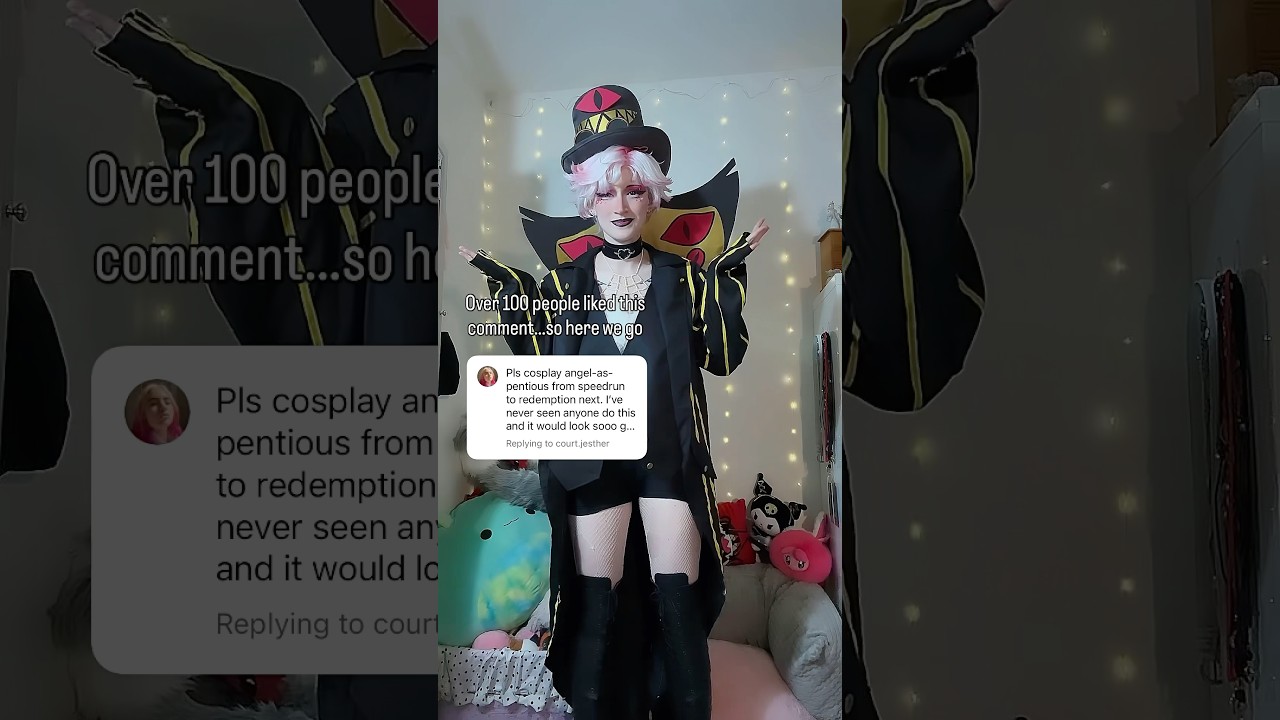 По всей видимости, люди хотели видеть Ангела в роли Пентиуса. #hazbinhotel #cosplay #angeldustcos...