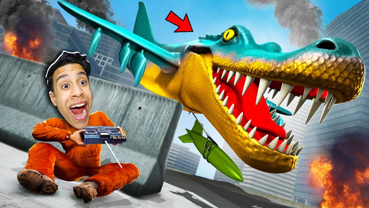 لعبة الغميضة التحول و الهروب من التمساح الطائر المتفجر ..!! 🔥😱 | Garry's Mod