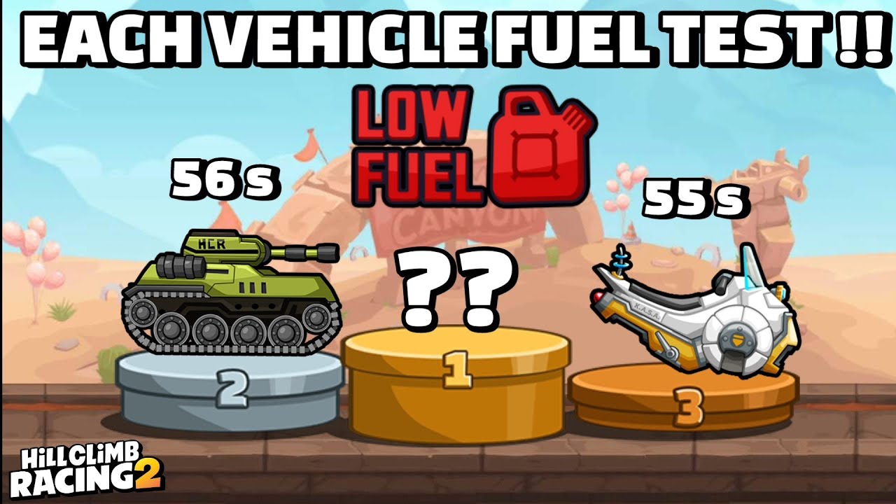 EACH VEHICLE FUEL CAPACITY TEST ⛽️ WHICH CAR HAS BEST FUEL IN HILL CLIMB RACING 2