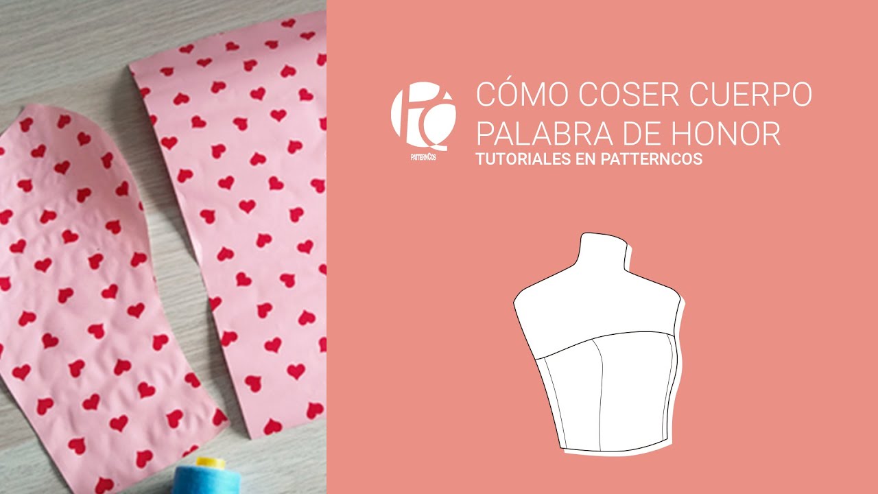 Escote palabra de honor | Tutoriales de patronaje
