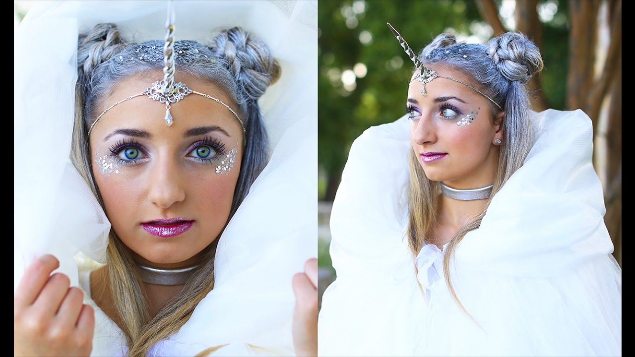 🦄 Unicorn Half-Up Hairstyle | DIY Halloween Costumes | Cute Girls Hairstyles 🦄