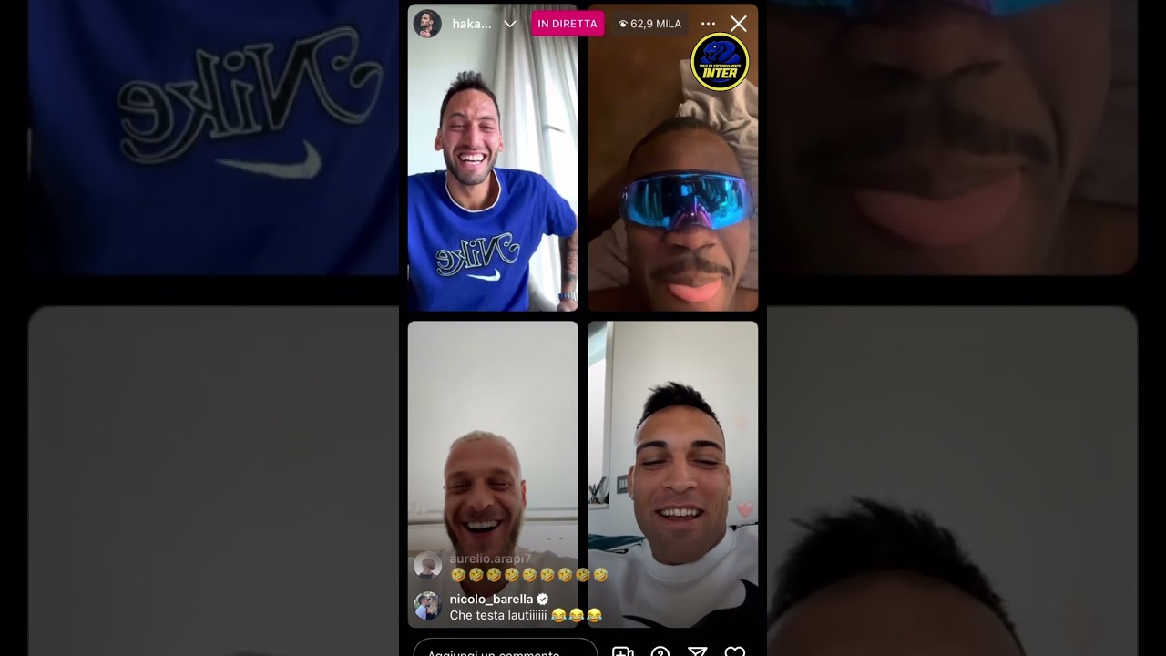 Live Instagram completa di Calhanoglu per l’Inter Campione d’Italia. ⚫️🔵