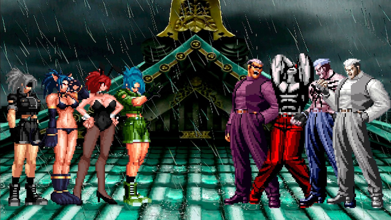 [KOF Mugen] Leona Heidern Team vs Ryuji Yamazaki Team