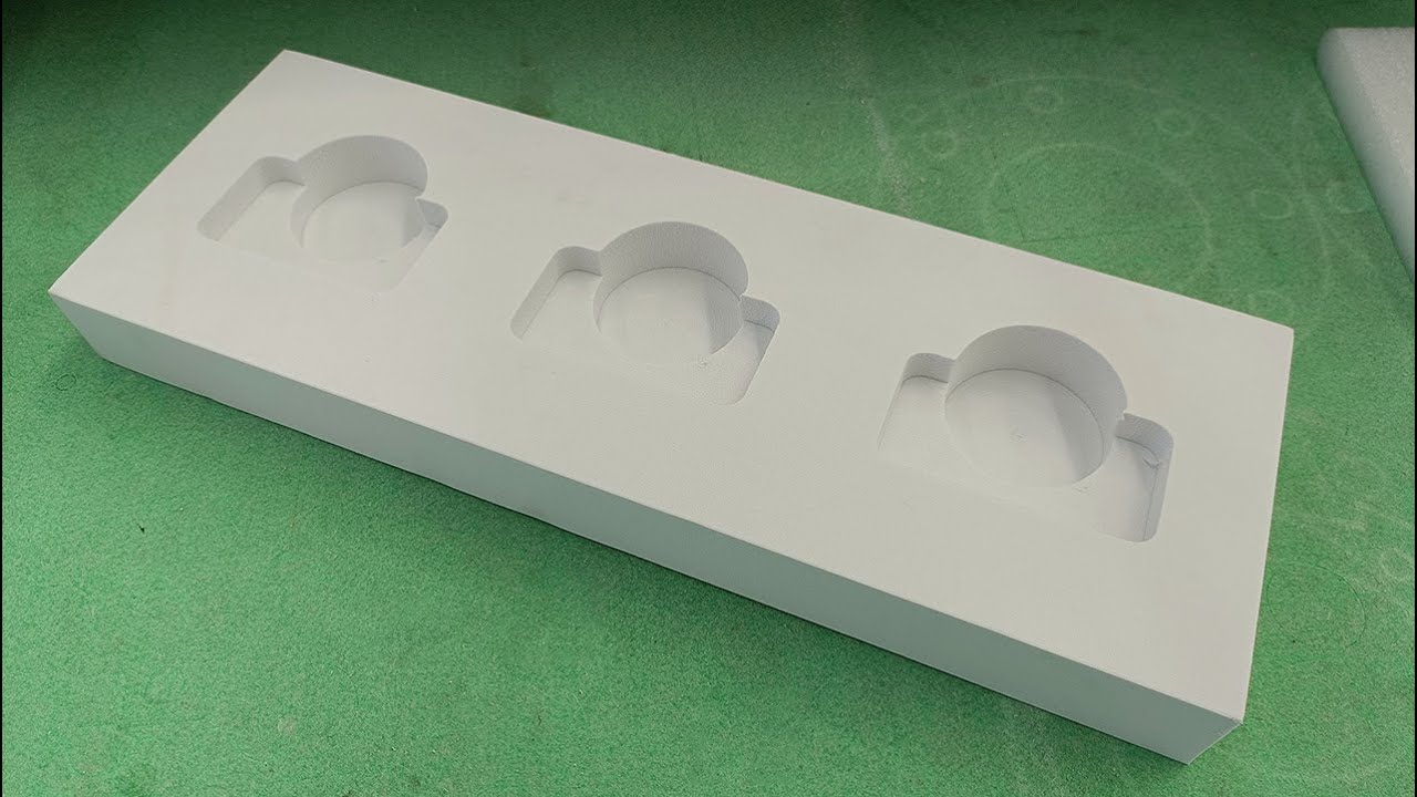 CNC Milling & Pneumatic Oscillating Tool for EVA Foam Packaging Inserts | AMOR CNC Foam Cutting